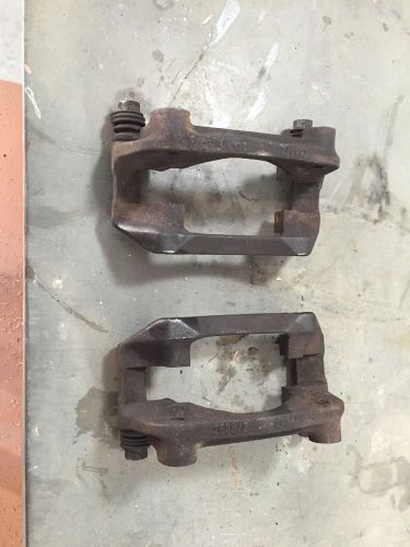 Mercedes w201 190e 190d front brake caliper brackets both r&amp; l set 1992