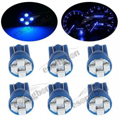 6xblue 921 t10 3528-smd led light bulb instrument speedometer gauge dash