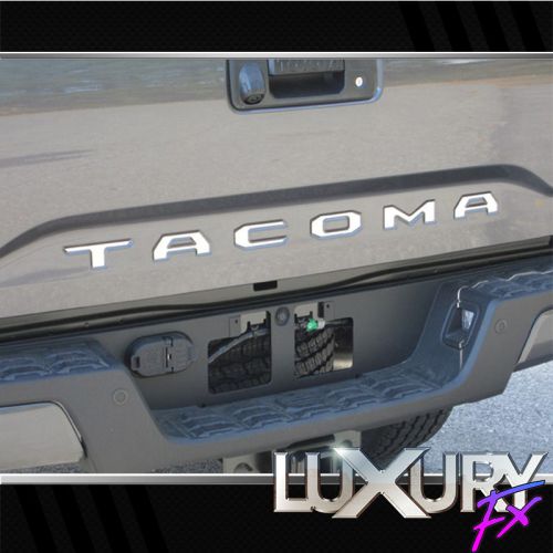6pc. luxury fx stainless tacoma tailgate letter insert kit for 16 toyota tacoma