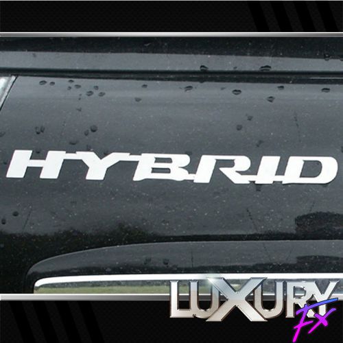 2pc. luxury fx stainless steel hybrid emblem for 2006-2009 lexus rx400h