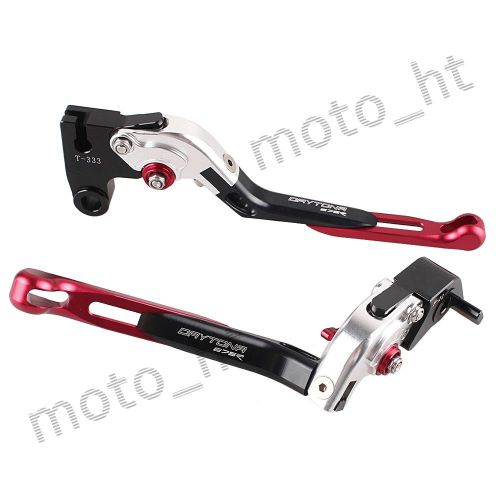 2 x folding extendable brake &amp; clutch levers fits triumph daytona 675 r 11 12-15