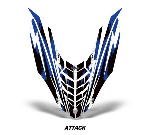 Yamaha viper sr/srt sled sticker decal hood graphic kit 2013-2014 attack - blue