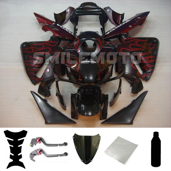 Bundle injection fairing windscreen levers for honda 2003 2004 cbr 600 rr f5 pah