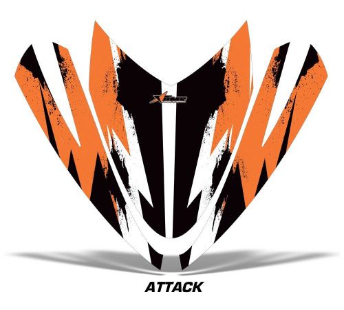 Amr racing sled hood wrap graphic decal arctic cat m7 m8 snowmobile part attck o