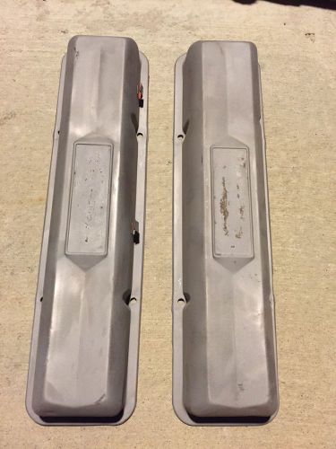 Original  vintage oem 1960&#039;s chevy v8   orange valve covers  sbc