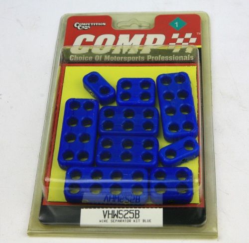 Nos 9-piece blue comp cams 9-9.5mm spark plug wire separator set #vhws25b