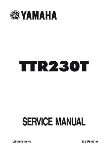 Yamaha service manual 2005 ttr230t