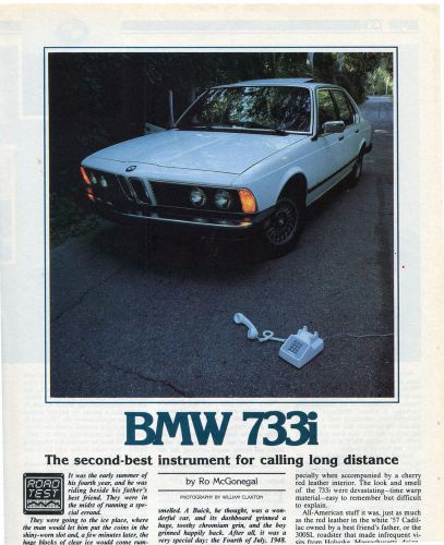 1982 bmw 733i 4 pg road test article