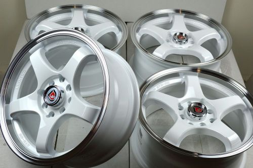 17 white wheels rims integra civic xb vigor aveo cobalt spark cube 4x100 4x114.3