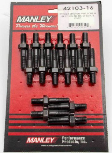 Manley rocker arm studs 7/16 thread 16 pc chevy v8 p/n man42288-16