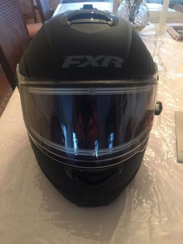 New fxr fuel modular helmet w/ dual lens shield - matte black (2016) xl