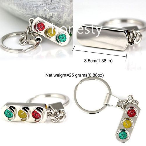 Fashion mini 3d traffic light car key ring chain keyfob keychain keyring gift