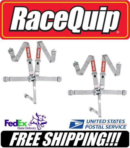 Pair (2) racequip sfi 5pt platinum latch &amp; link racing safety harnesses #711061