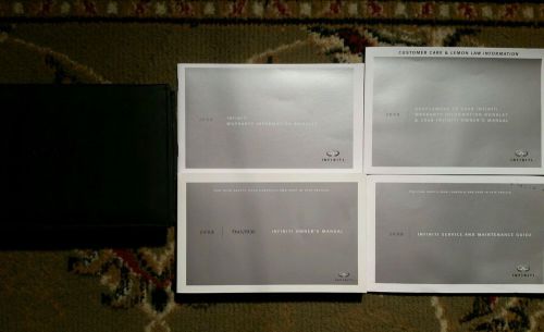 2008 infiniti fx 45, fx 35 owners manual complete set with case