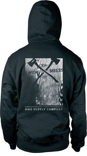 Hmk woodblock full zip hoodie black 2x