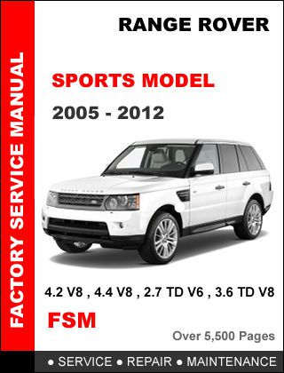 Land rover range rover sport 2005 - 2012 factory service repair workshop manual