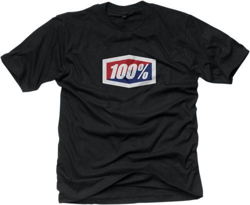 100% motorcycle tee t-shirt 100% official black xl / x-large 32017-001-13