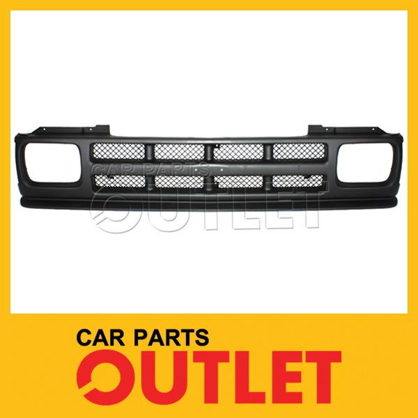 1991-1993 s10 base/el grille raw mat black w/mesh insert blazer w/o zq9 blackout