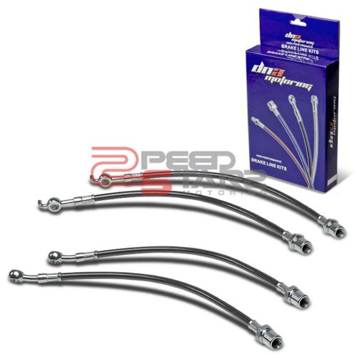 Stainless steel brake line/hose pvc coat 4p 01-05 lexus is300 altezza xe10 black