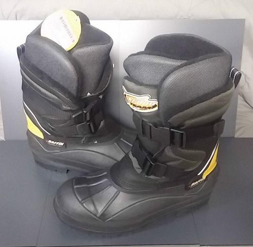 New ski-doo team-x snowmobile magnum boots sz 9 mens black bombardier waterproof
