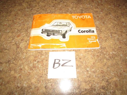 1979 79 toyota te51 corolla sr5 delux owners owner&#039;s manual book booket