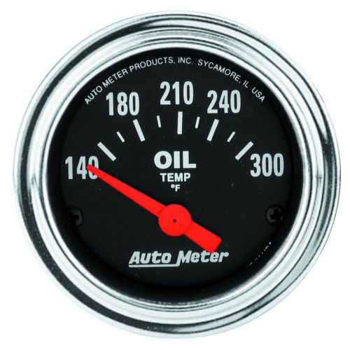 Auto meter 2543 traditional chrome electric oil temperature gauge