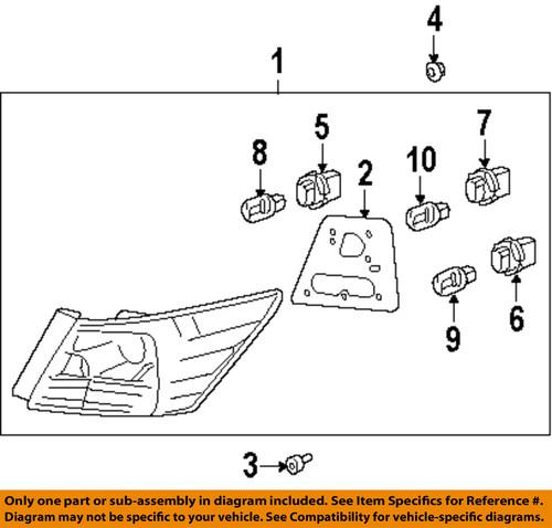 Honda oem 33500ta0a01 tail lamp assembly