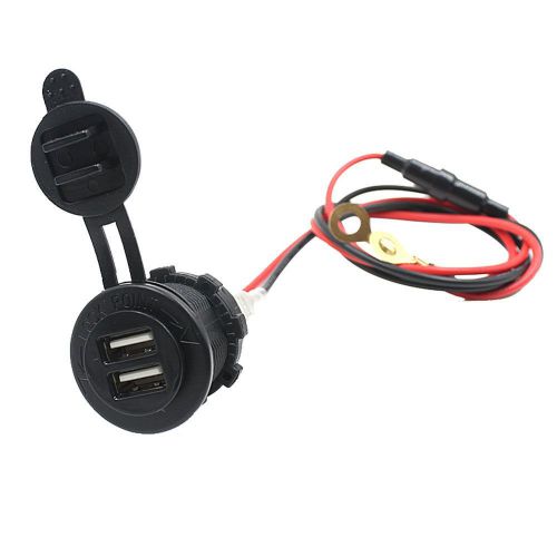 Dual usb 12v motorcycle car auto for phone charger waterproof ports cs-102