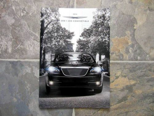 2014 chrysler 200 sedan &amp; 200 convertible - original sales brochure book catelog