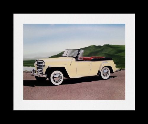 Jeepster - willys-overland - 1948 1949 1950 1951 vj-3 - dealer poster art print