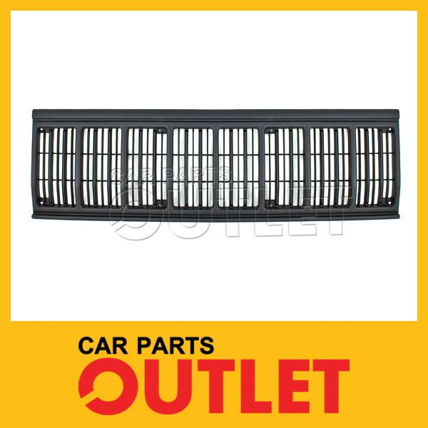 1991-1996 jeep cherokee front grille raw matte black plastic textured limited se