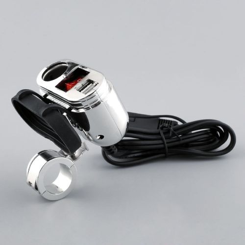 Waterproof motorcycle charger adapter set usb cigarette lighter port socket