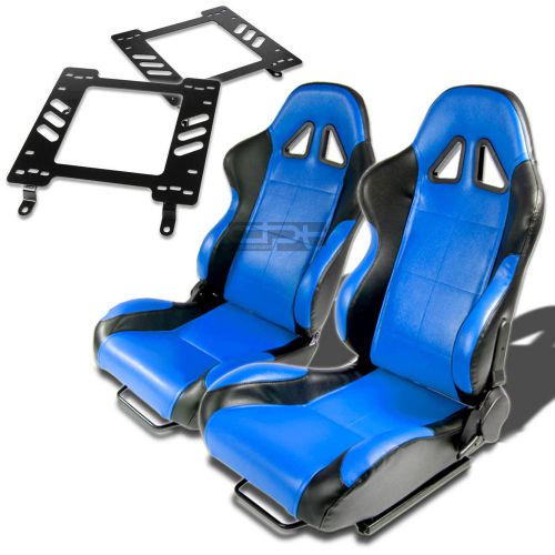 Type-5 racing seat black blue woven+silder+for firebird trans am 3g bracket x2