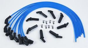 Summit racing 867831 spark plug wires spiral core 8mm blue 135 degree plug boots