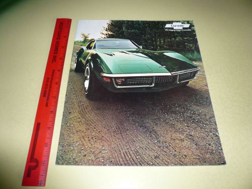 1971 chevrolet corvette sales brochure vintage