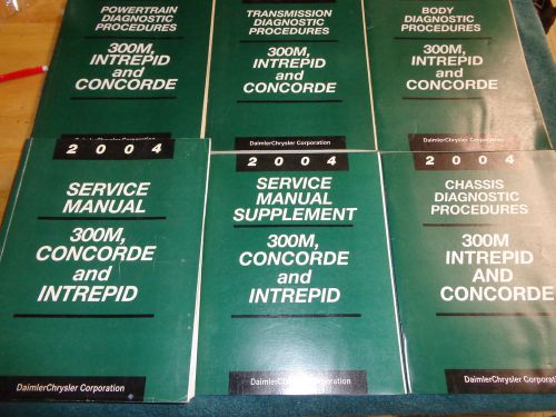 2004 chrysler concorde / 300m / dodge intrepid shop manual set 6 original books