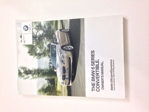 2013 bmw 6 series owner&#039;s manual owner book