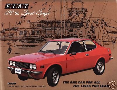 1970 s? fiat 128 sl sport coupe sales brochure