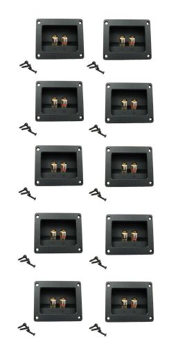 10 pack goldwood sound rgt-3000 gold plated speaker terminal w/ gasket