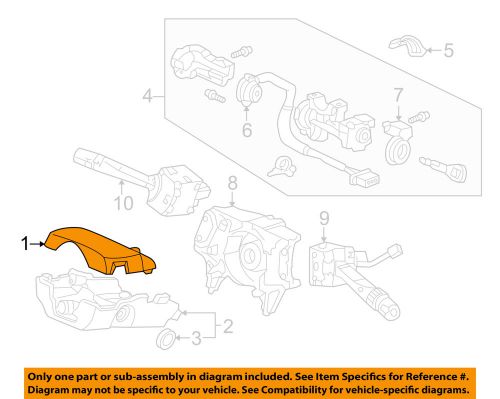 Honda oem 2002 accord steering column-upper shroud 77350s84a01zb