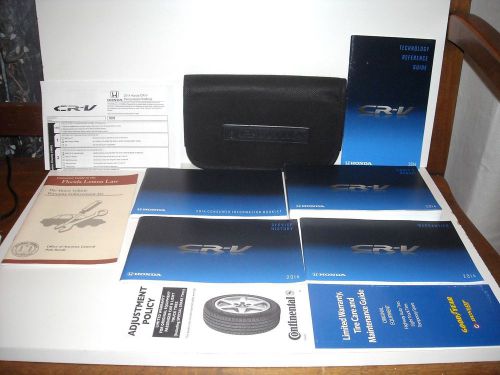 2014 honda cr-v crv factory owners manual complete set + case