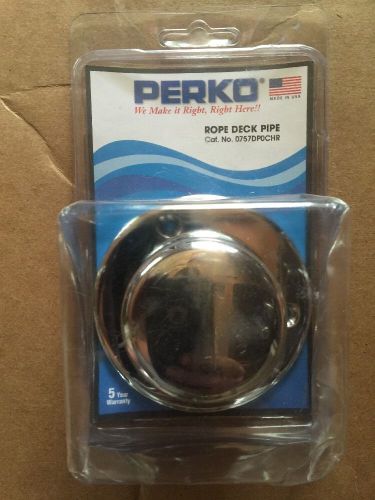 Perko rope &amp; chain deck pipe with hinged cover