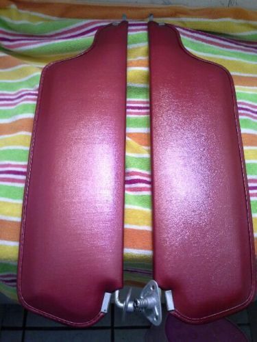 Plymouth fury sun visors set (2) rh lh red / burgundy