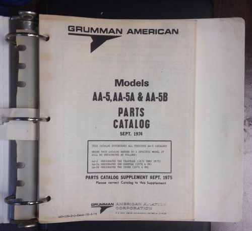 Gulfstream aa-5- aa-5a,cheetah  aa-5b. tiger parts manual