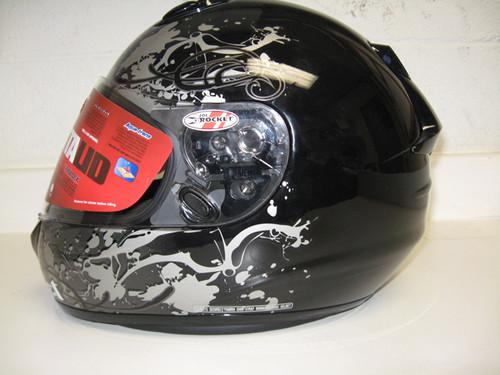 New rocket motorcycle helmet dot rkt 101 stain black l