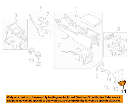 Infiniti nissan oem 14-15 q50 console-auxiliary jack 284h34ga2a