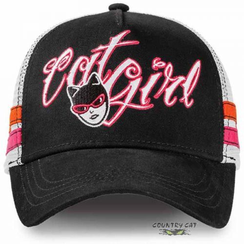 Arctic cat women&#039;s catgirl with mesh baseball cap hat - black / pink - 5253-194