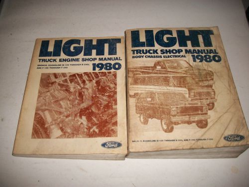 Oem 1980 ford light truck f100-f350 bronco econoline shop manual engine/chassis