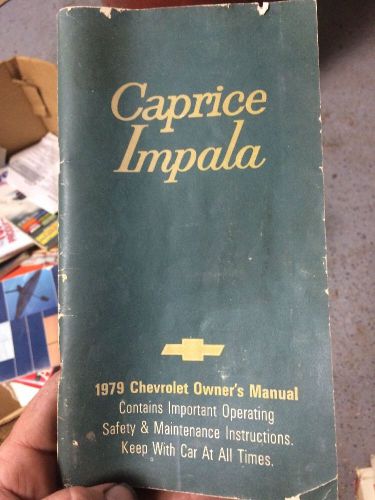 1979 chevrolet caprice impala original owners manual chevy