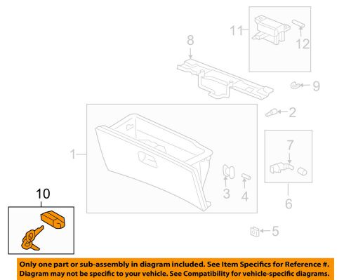 Honda oem 06-08 pilot-glove box lock 77540s9va01zf